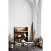 Stack Bookcase Single Oak & Walnut