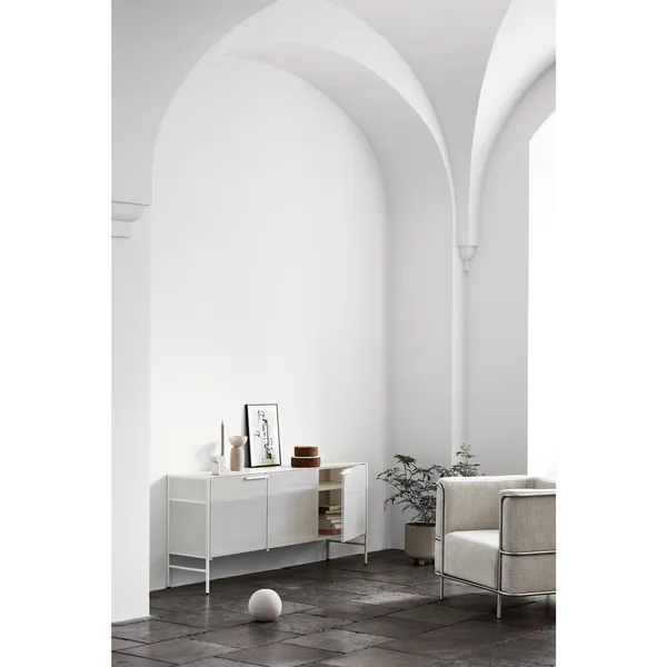Grid Side Table Beige