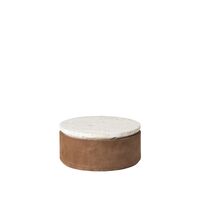 Suede Storage Box Piccolo Beige/Caramello