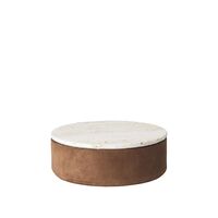 Suède Opbergdoos Groot Beige/Caramel