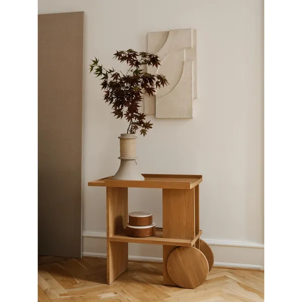 Suède Opbergdoos Groot Beige/Caramel
