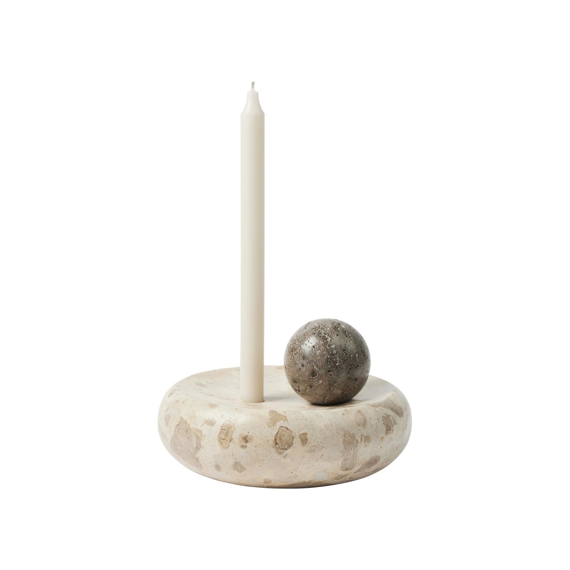 Sammenhengende Skulptur Lysestake Brun/Mørkebrun