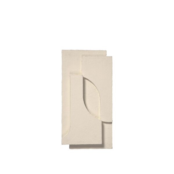 Serif Relief Wanddecoratie, Klein, Gebroken Wit