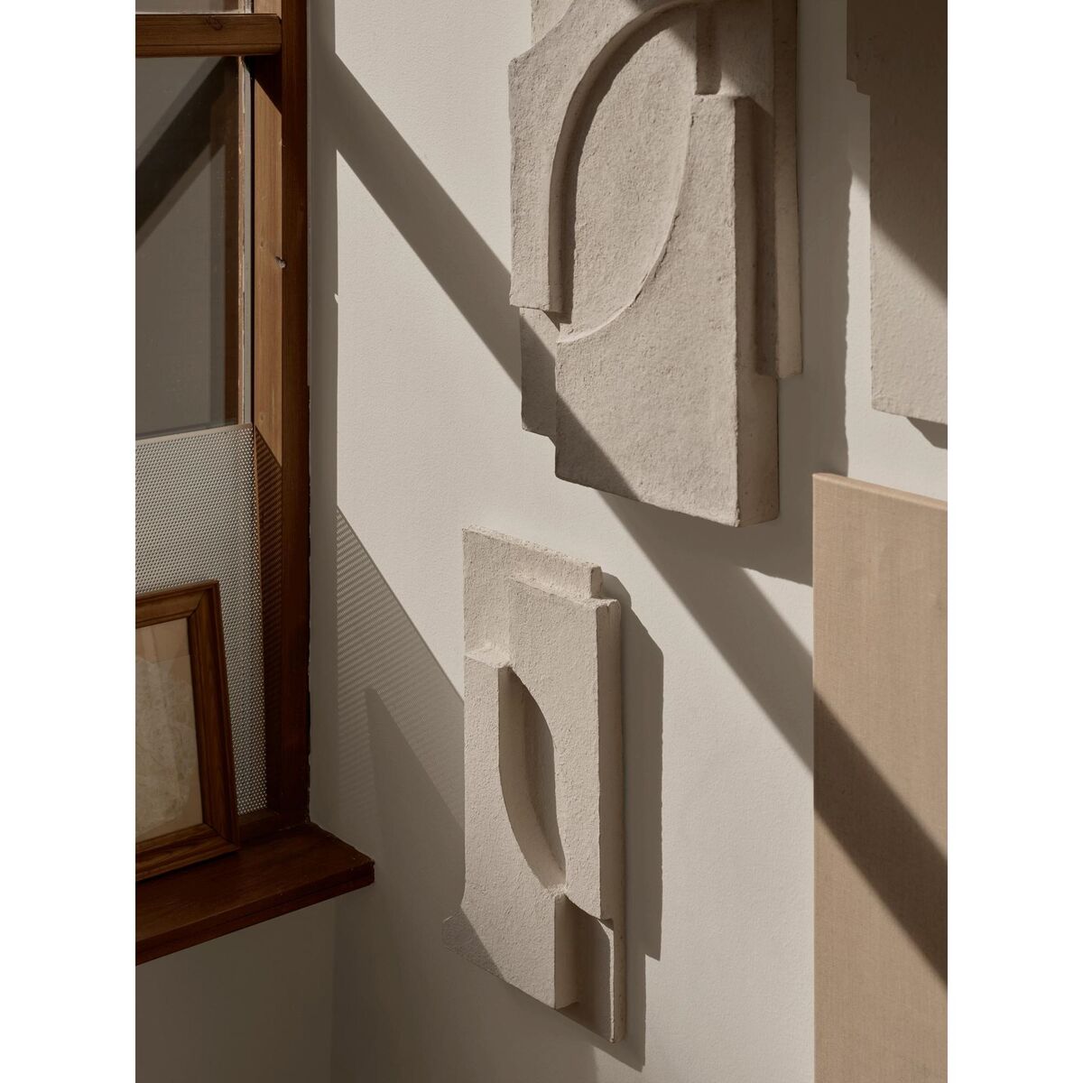 Serif Relief Wall Hanging Small Off White