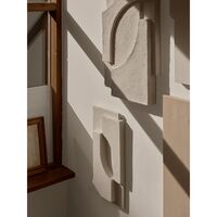 Serif Relief Wall Hanging Small Off White