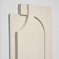Serif Relief Wanddecoratie, Groot, Gebroken Wit