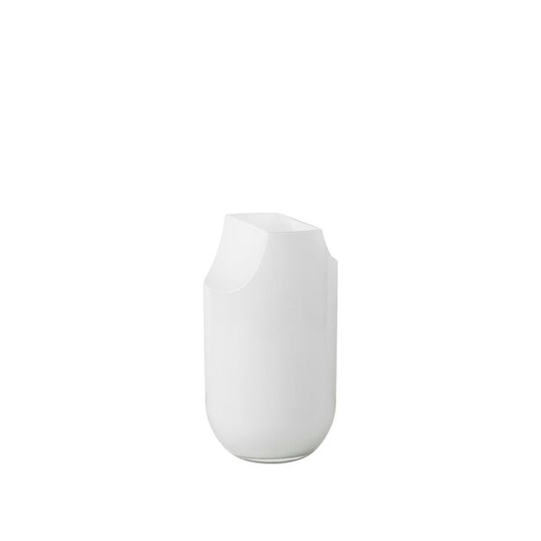 Vase à Empattements , Petit , Blanc Opale
