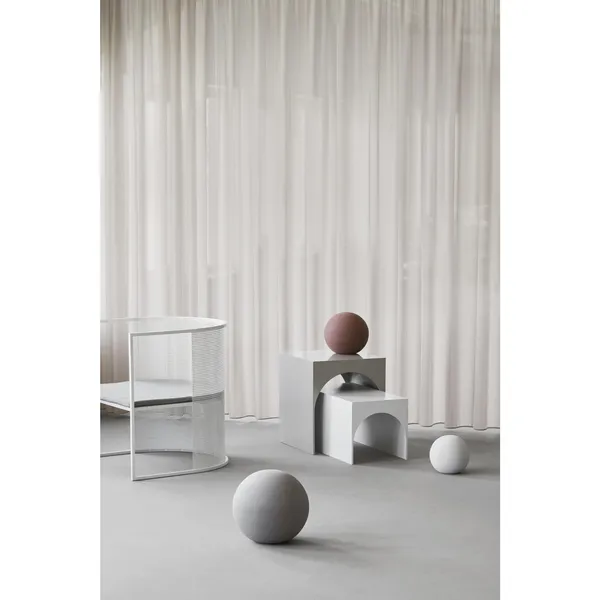 Globe Sculpture Medium Dark Brown Engobe