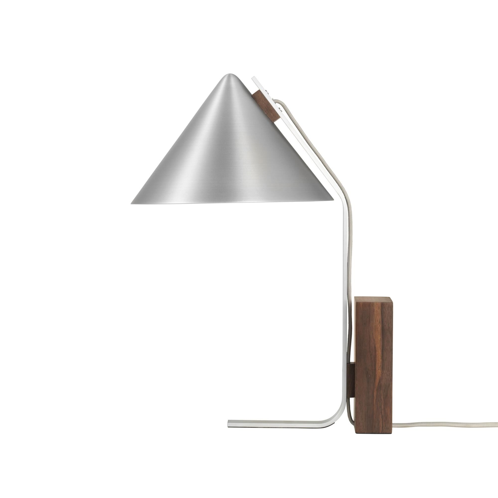 Cone Bordslampa Borstat Aluminium & Valn&ouml;t