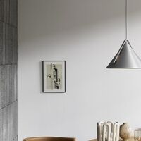 Cone Hanglamp Groot Geborsteld Aluminium & Walnoot