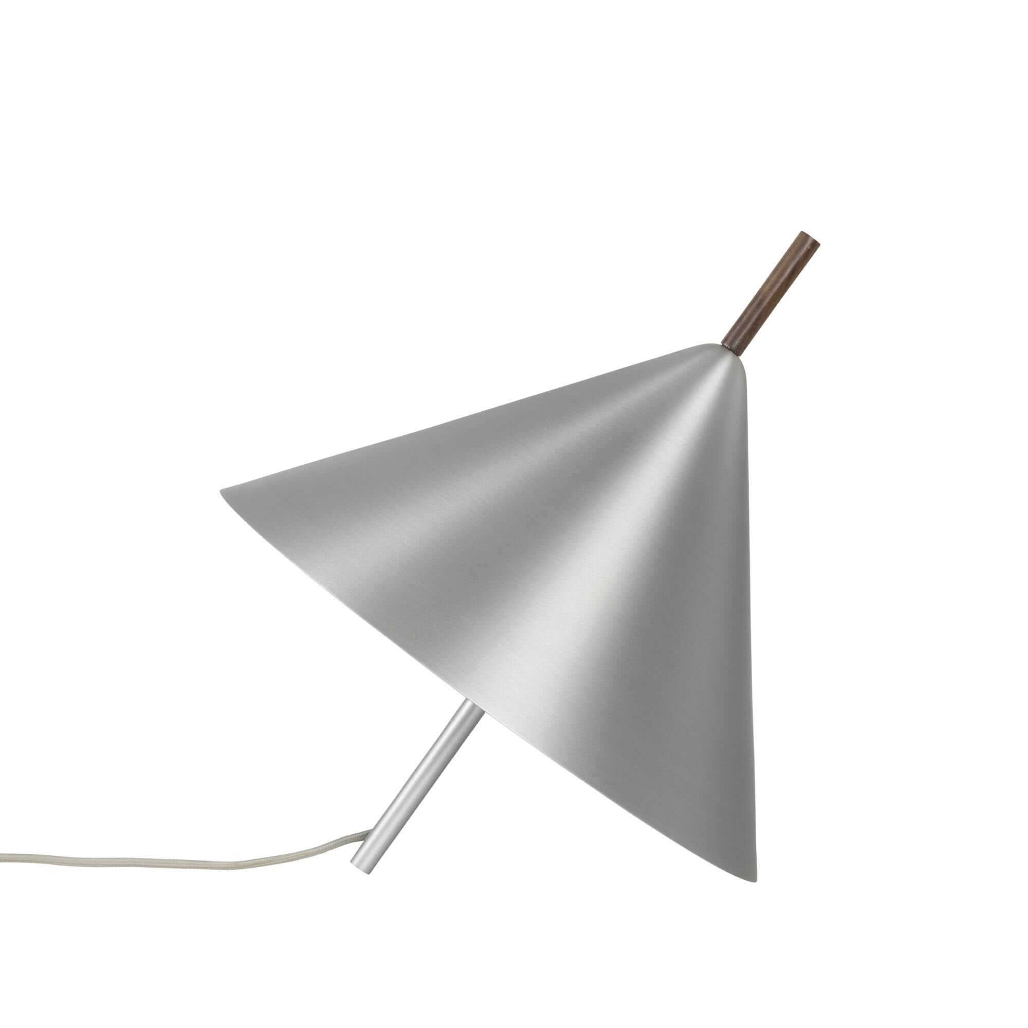 Cone Snurrande Golvlampa Borstat Aluminium & Valn&ouml;t