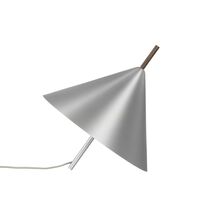 Stehlampe, Gebürstet Aluminium & Walnuss
