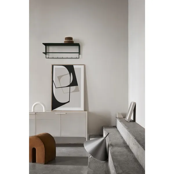 Stehlampe, Gebürstet Aluminium & Walnuss