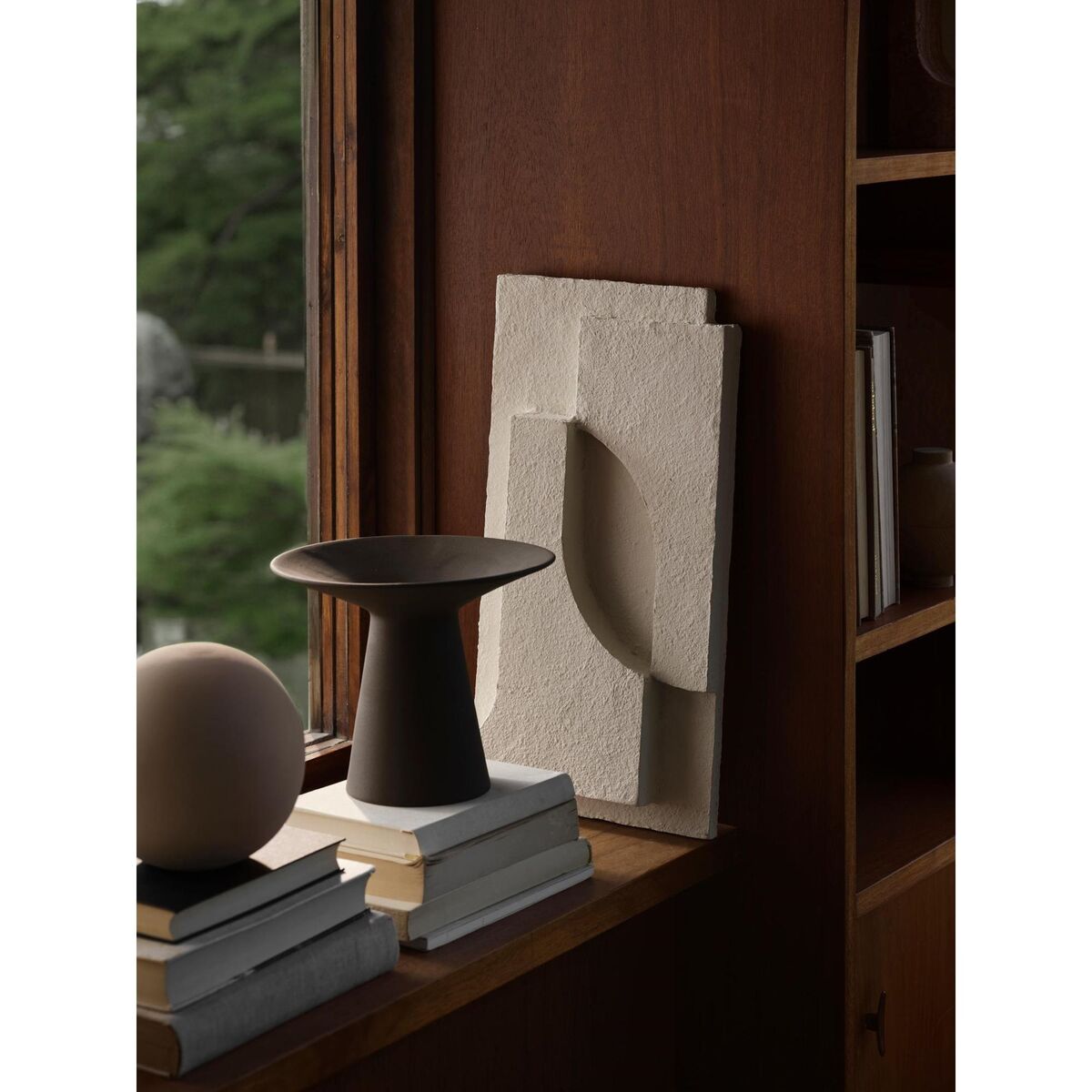 Collar Vase Small Dark Brown Engobe