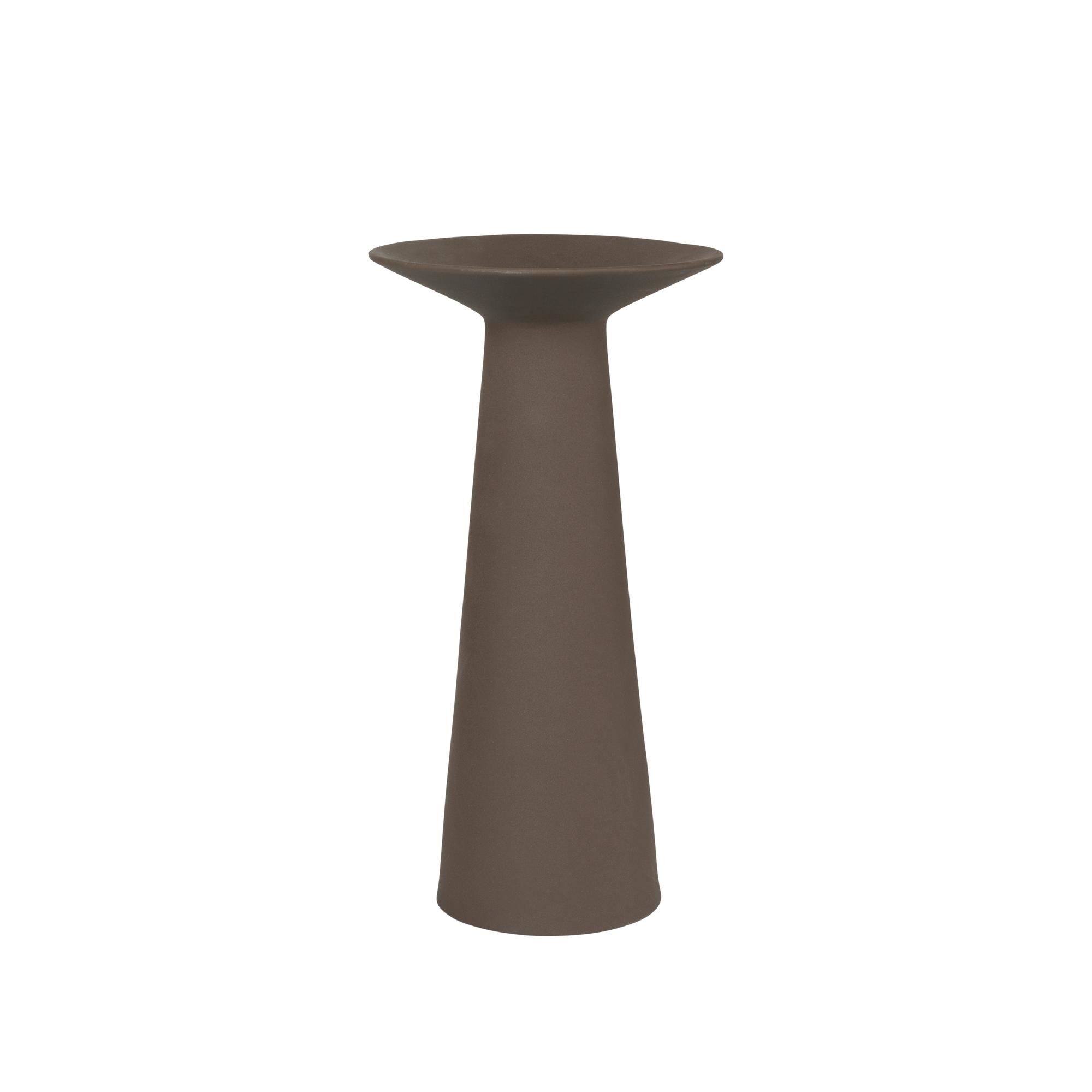 Collar Vase Stor Dark Brown Engobe