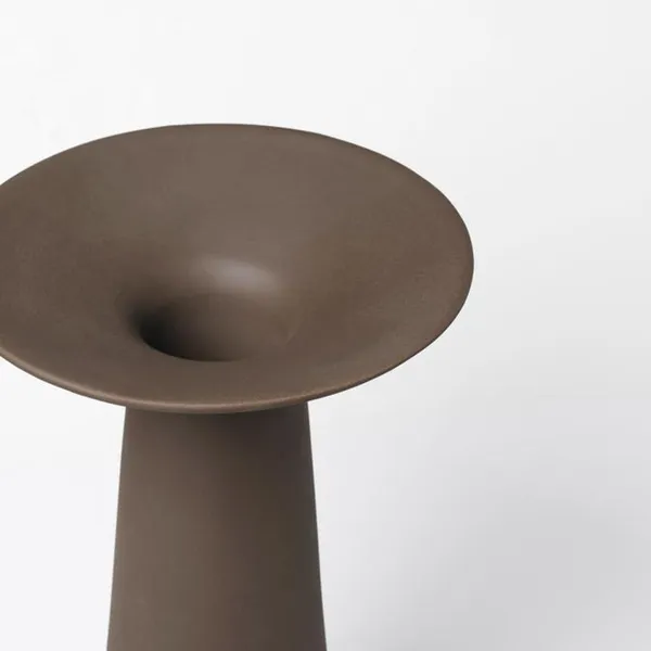 Collar Vase Stor Dark Brown Engobe