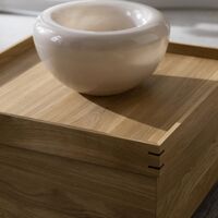 Japansk Sidebord Stor Varmoljet Eik
