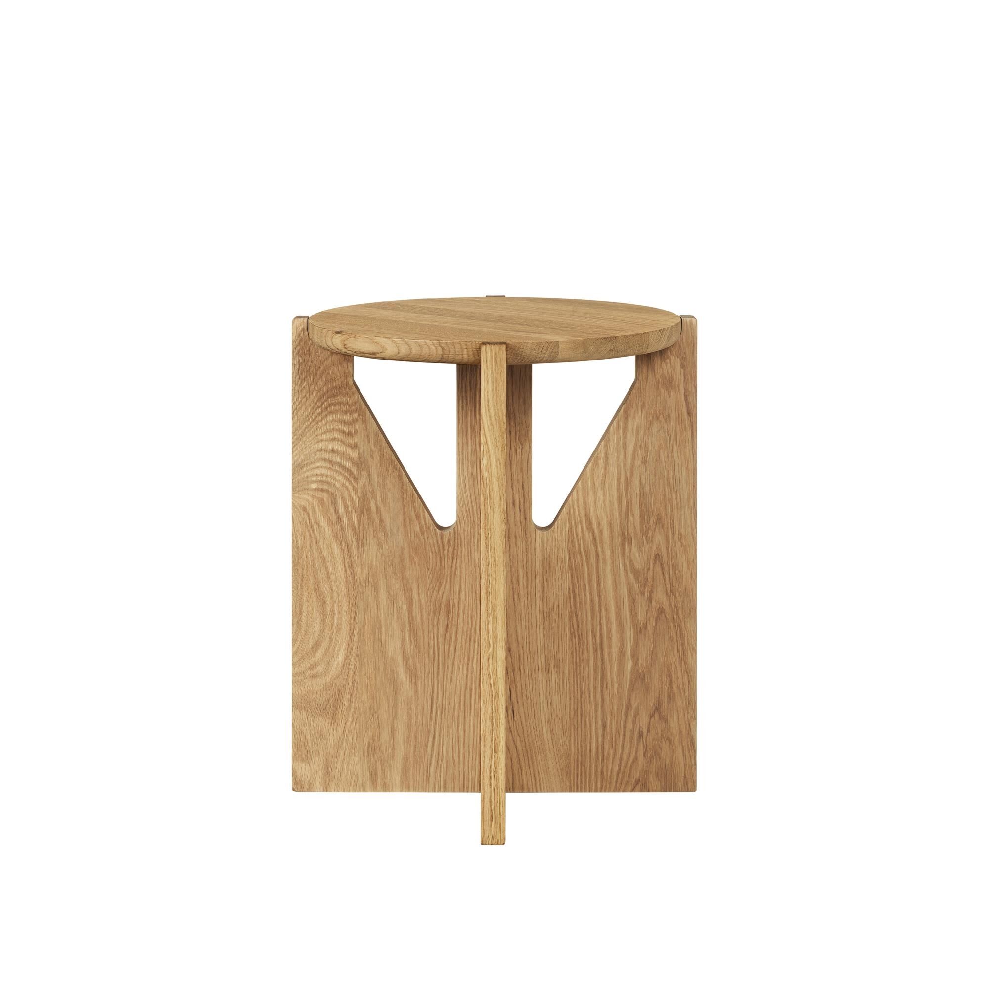 Tabouret Simple en Chêne Laqué Chaud