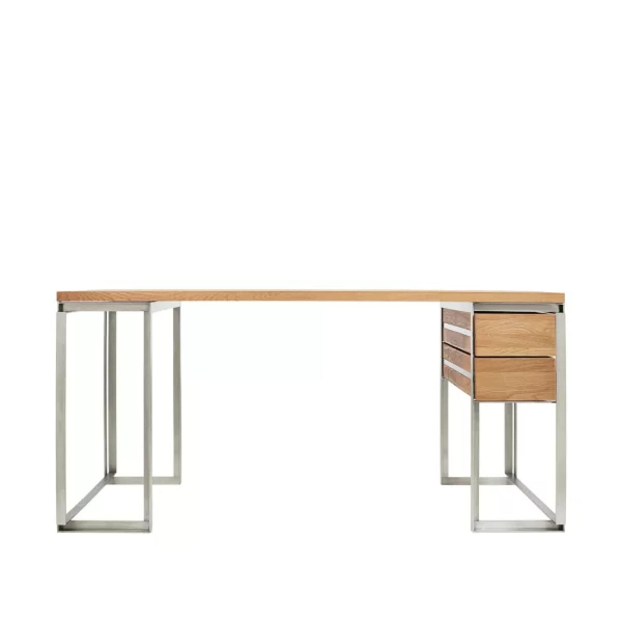 Outline Skrivebord Varm Lakeret Eg/Rustfri Stl