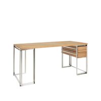 Outline Desk Warm Lacquered Oak/Stainless Steel