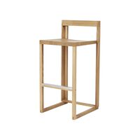 Outline Barhocker, Lackierte Eiche/ Gebürstet Aluminium