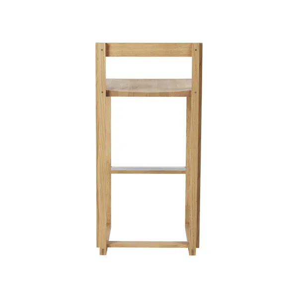 Outline Barhocker, Lackierte Eiche/ Gebürstet Aluminium