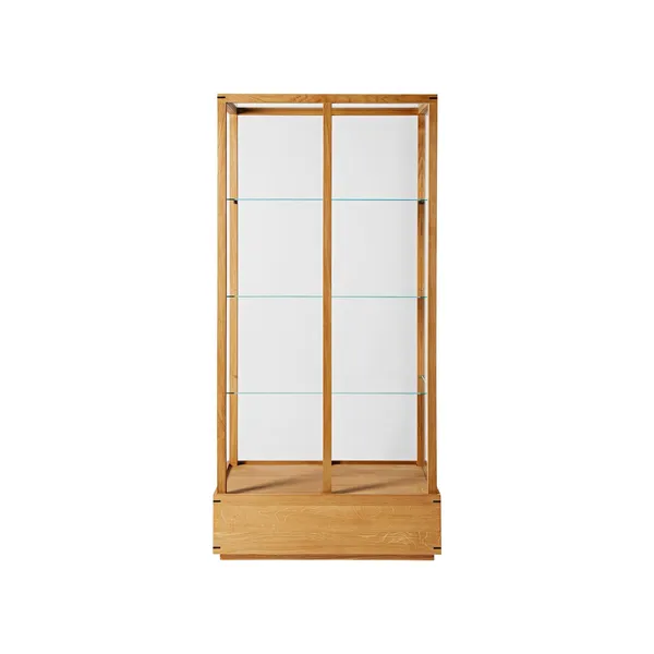 Japanse Vitrinekast , Groot, Warm Eikenhout