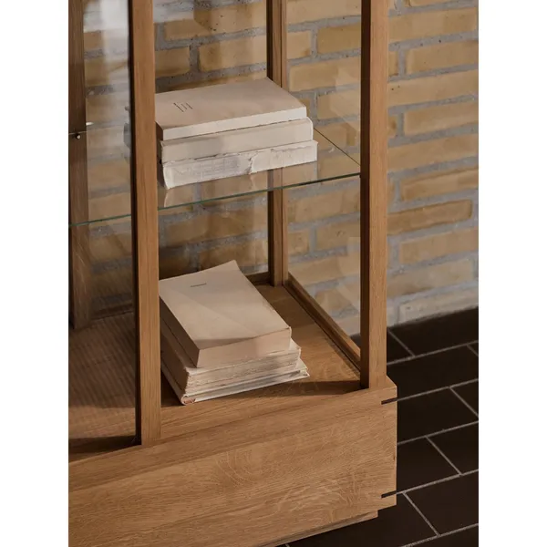 Japanse Vitrinekast , Groot, Warm Eikenhout