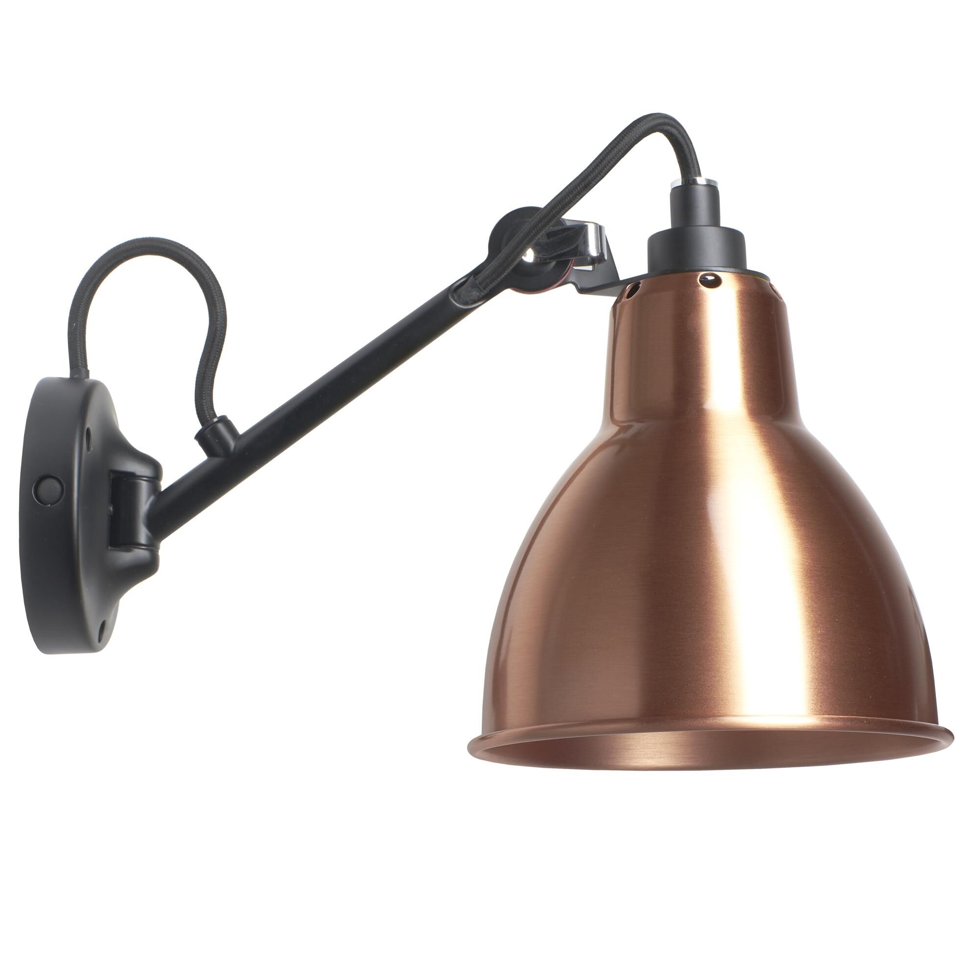 N104 V&auml;gglampa Svart/ Koppar – DCW&eacute;ditions