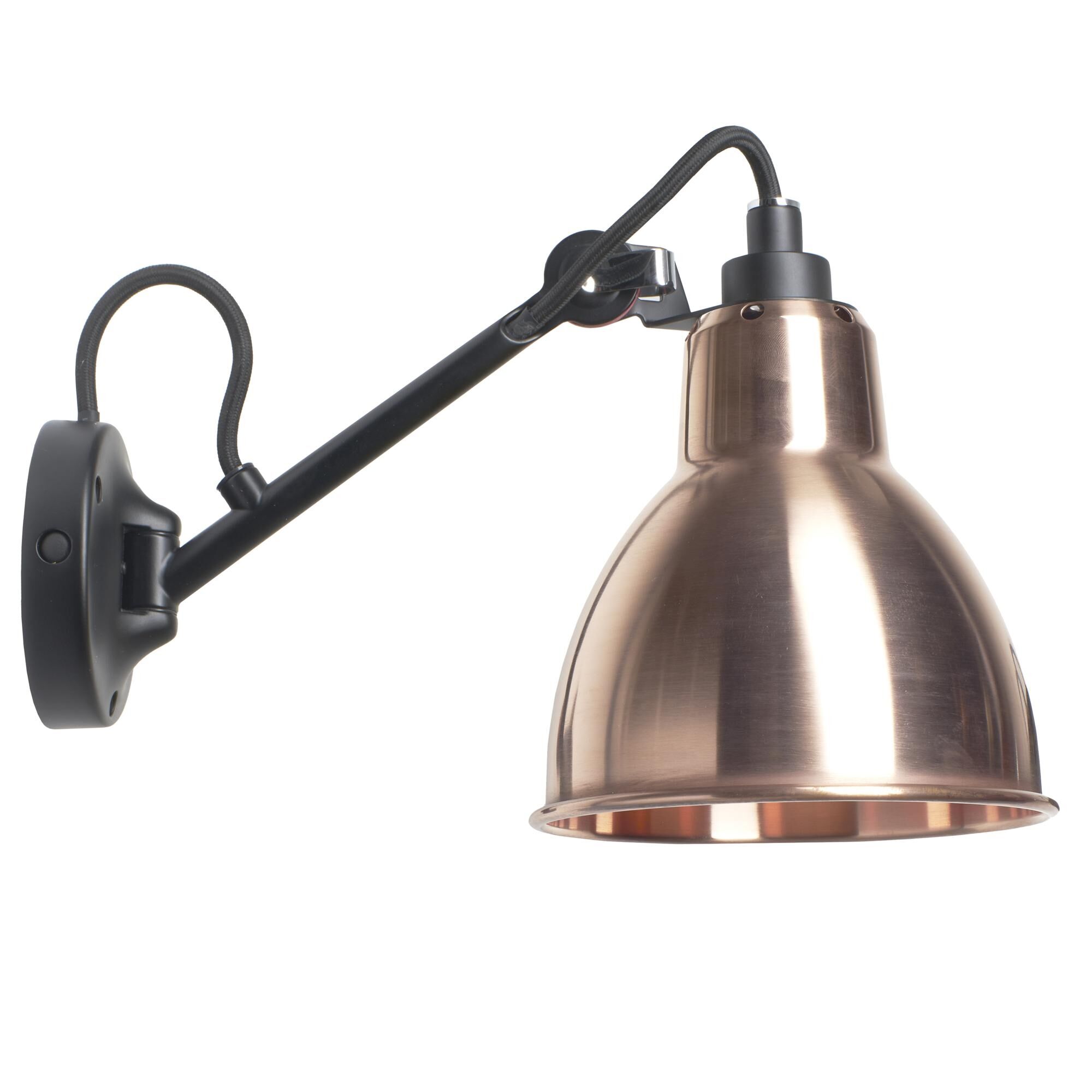 N104 V&auml;gglampa Svart/ R&aring; Koppar – DCW&eacute;ditions