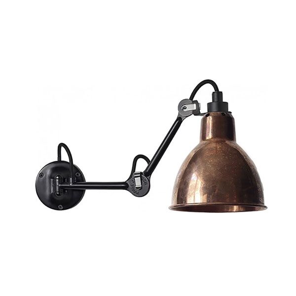 N204 V&auml;gglampa Matt Svart & R&aring; Koppar