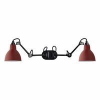 N204 Væglampe Double Mat Sort & Mat Rød