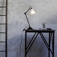 Lampada Lampada da Tavolo N205 Bianco e Nero Opaco & Rame