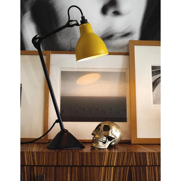 Lampada Lampada da Tavolo N205 Bianco e Nero Opaco & Rame