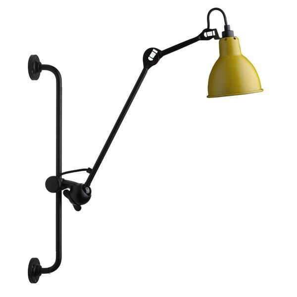 N210 V&auml;gglampa Matt Svart & Matt Gul
