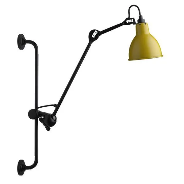 N210 Wall Lamp Matt Black & Matt Yellow