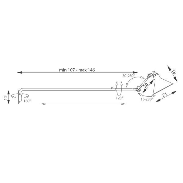 N213 Vglampe Mat Sort & Mat Bl