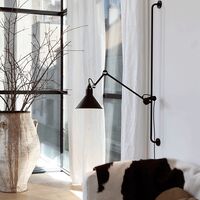 N214 Wall Lamp Matt Black/ Raw Copper