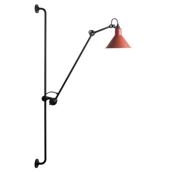 N214 Vglampe Mat Sort & Rd