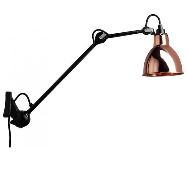 N222 V&auml;gglampa Matt Svart & Koppar