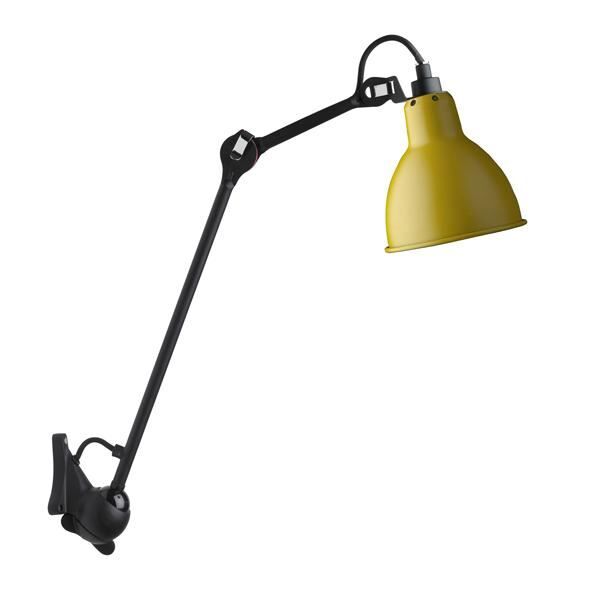 N222 V&auml;gglampa Matt Svart & Matt Gul