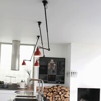 N302 Loftlampe Mat Sort & Mat Sort/Kobber