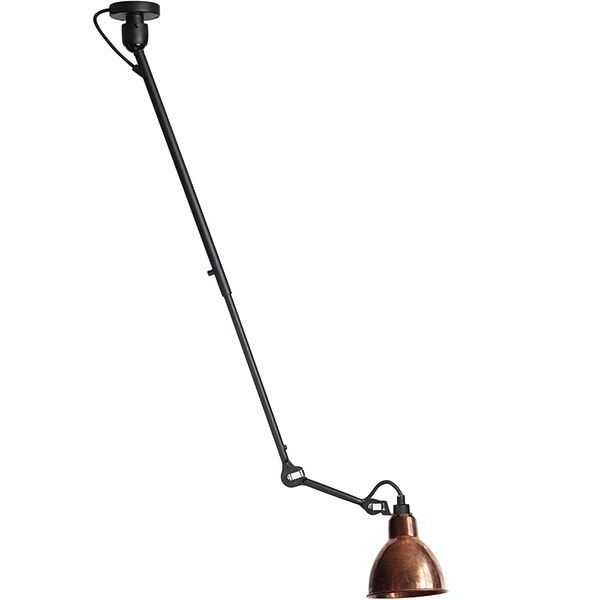 N302 Taklampa Matt Svart/ R&aring; Koppar/ Vit