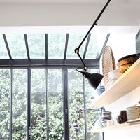 N302 Ceiling Light Matt Black and White/ Copper