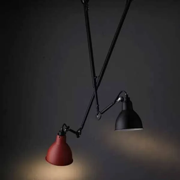 N302 Loftlampe Double Mat Sort & Mat Sort & Kobber