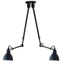 N302 Loftlampe Double Mat Sort & Mat Blå
