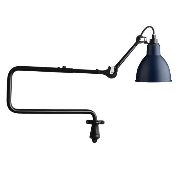 N303 V&auml;gglampa Matt Svart & Bl&aring;