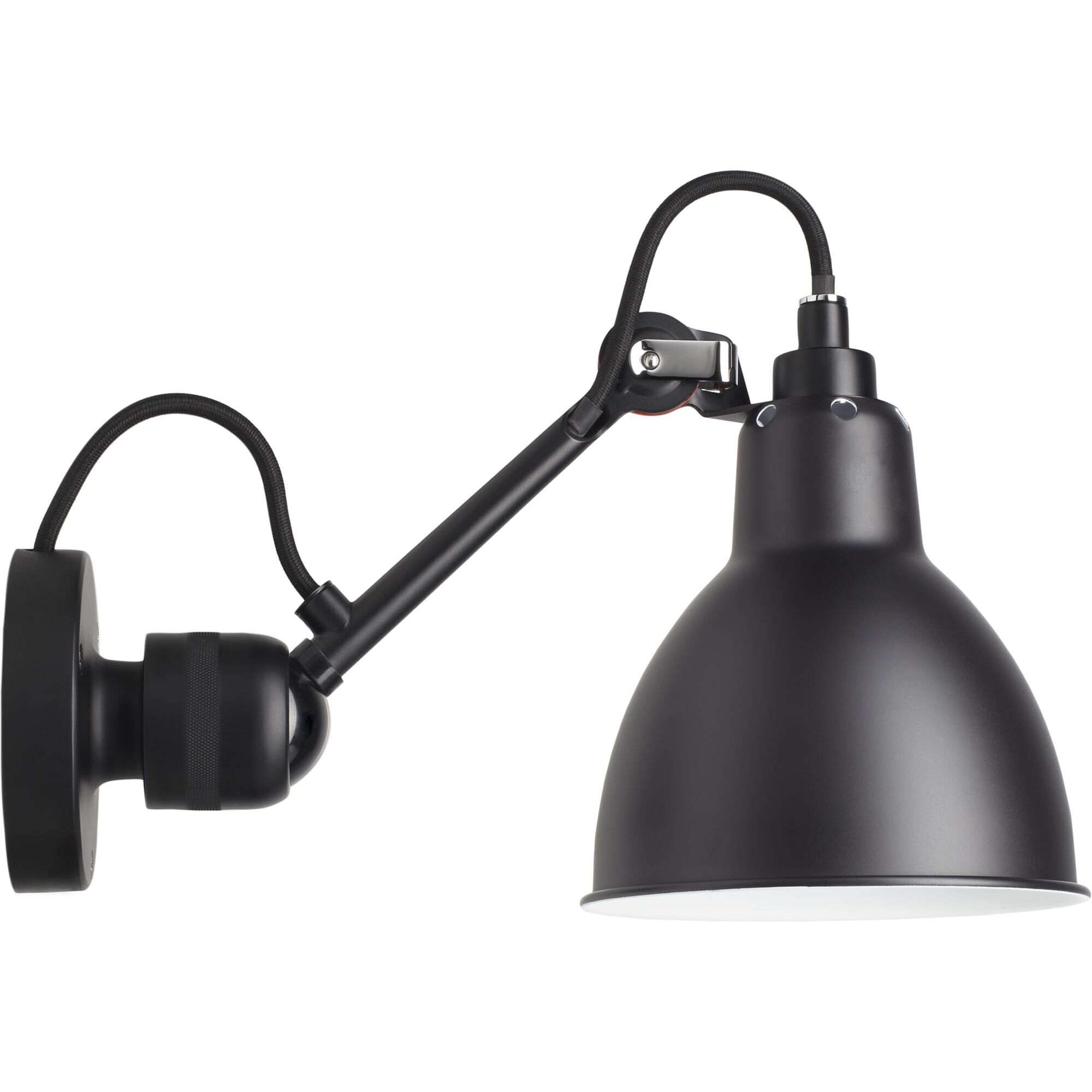 N304 Applique Murale Mat Noir Câblé