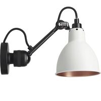 N304 Væglampe Mat Sort/Hvid/Kobber Hardwired