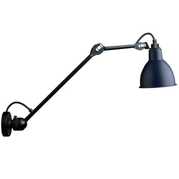 N304 L40 Væglampe Mat Sort & Blå Hardwired